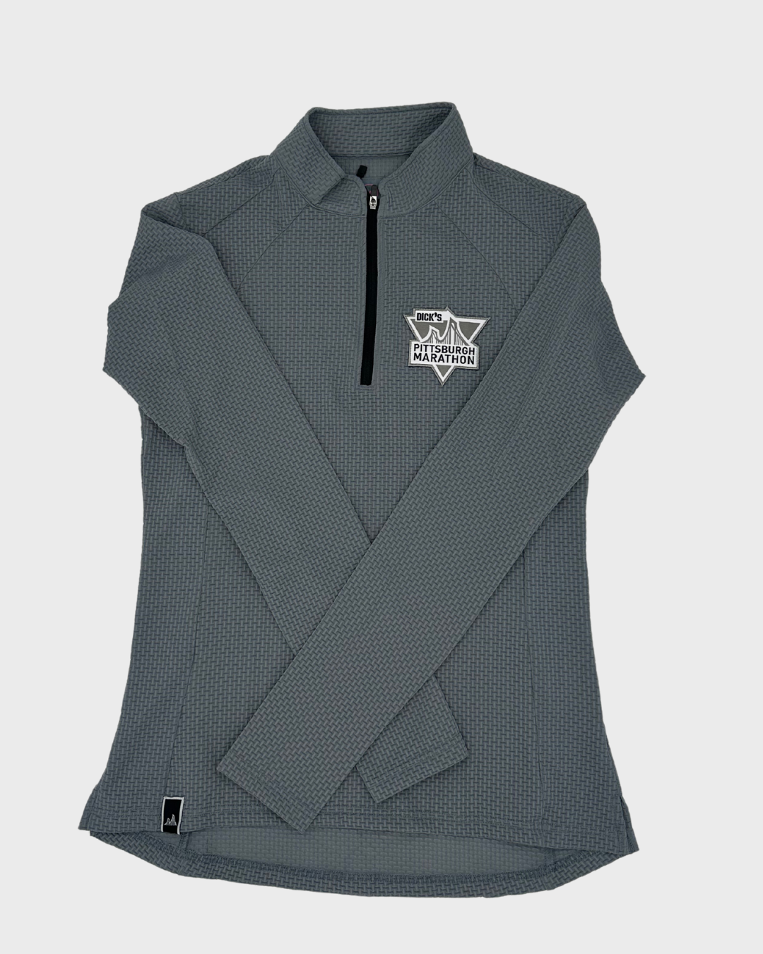 LADIES STEEL Q-ZIP MARATHON GREY