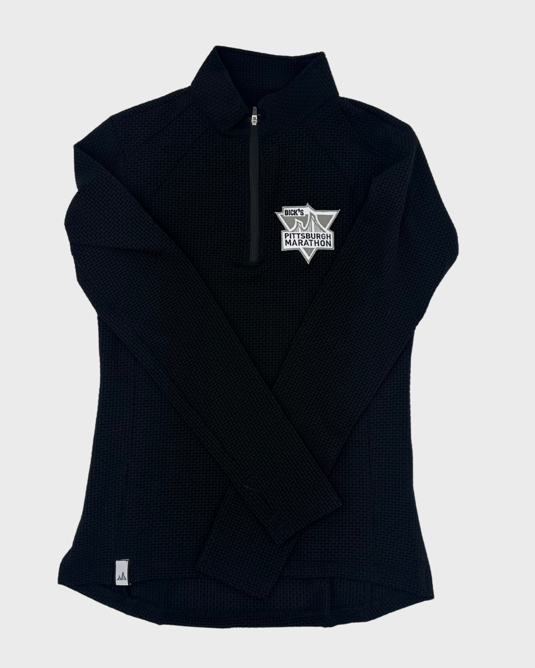 LADIES STEEL Q-ZIP MARATHON BLACK