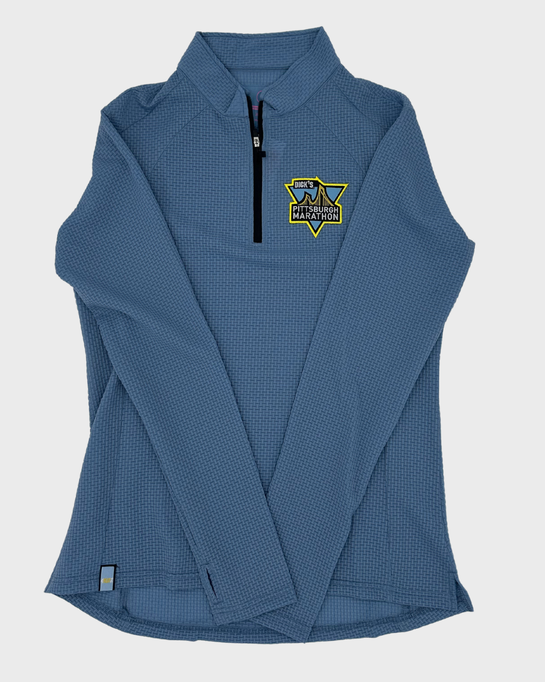 LADIES STEEL Q-ZIP MARATHON BLUE