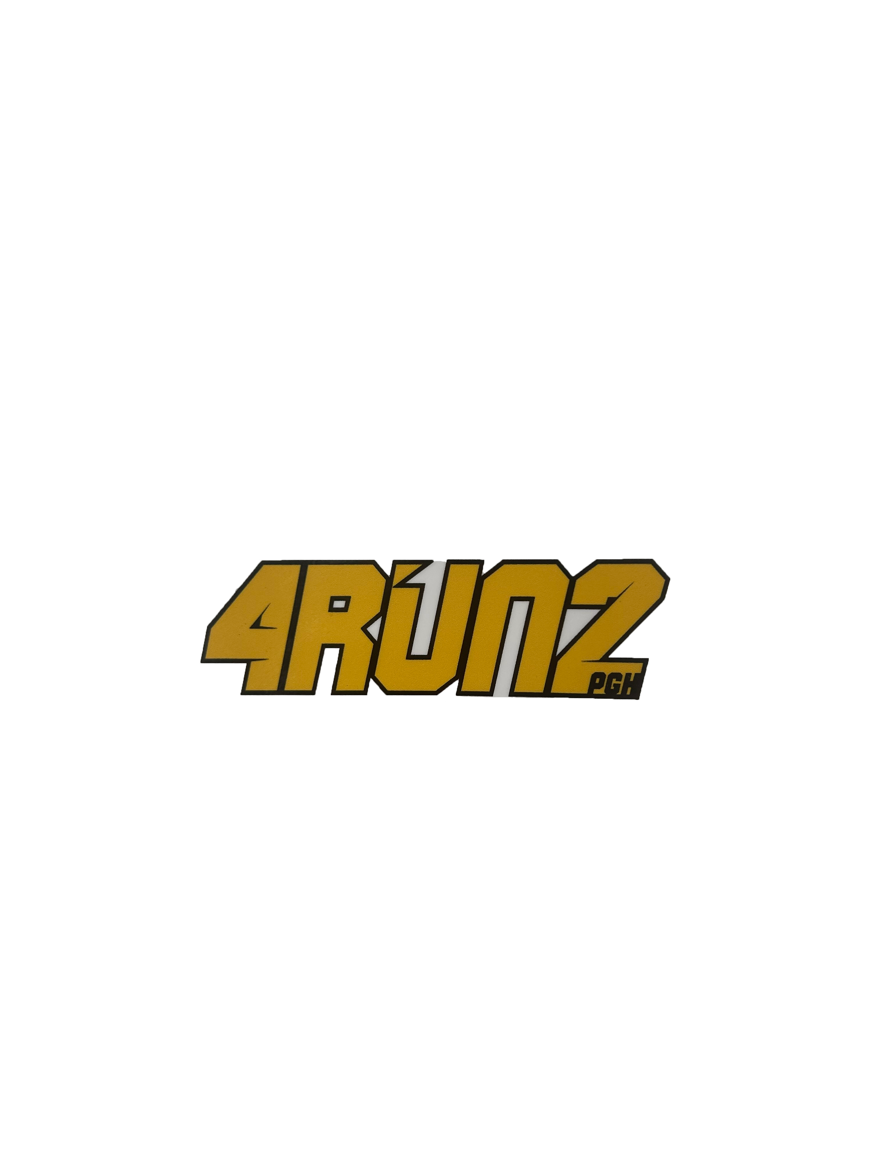 4RUN2 Gold Logo Sticker