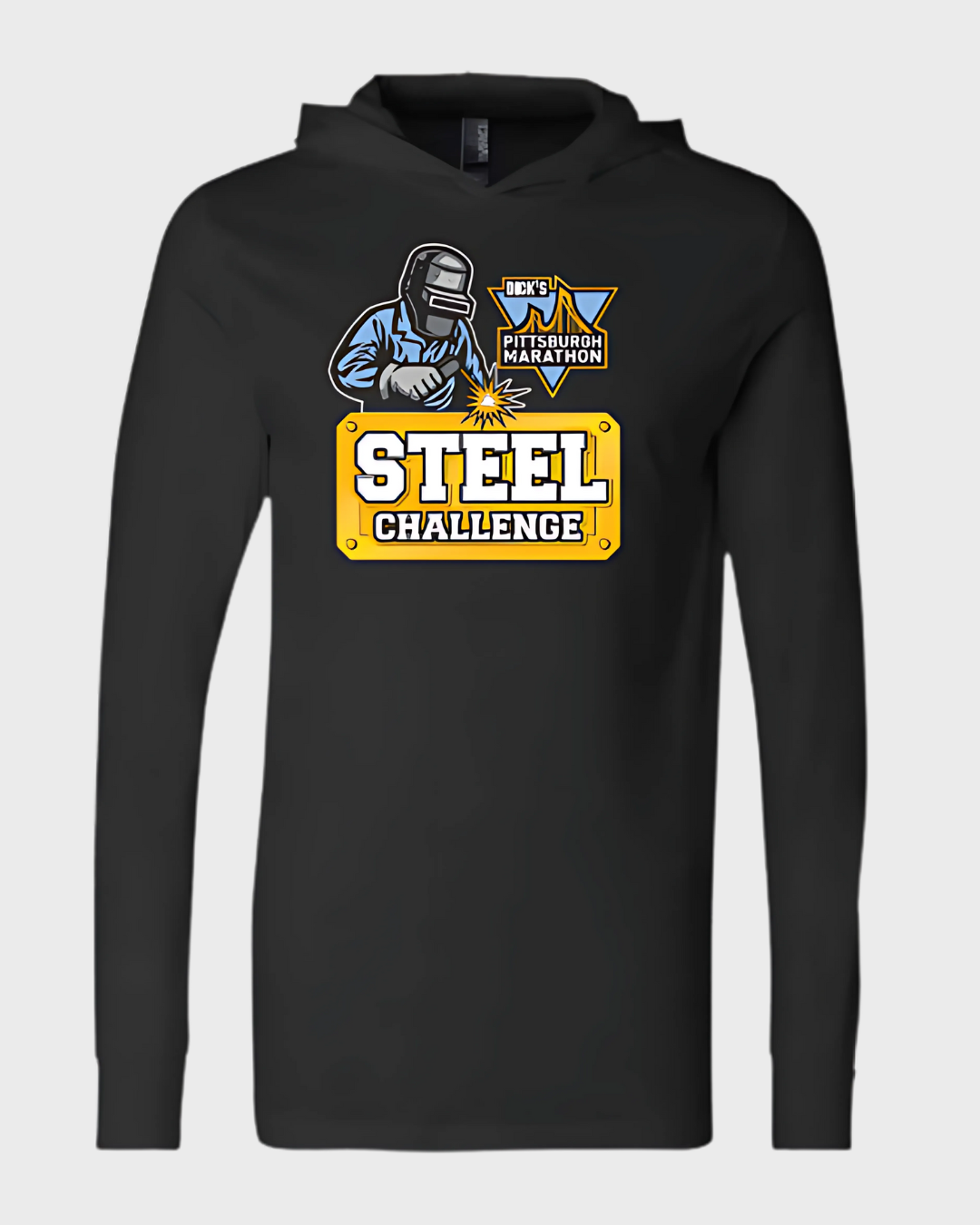 THE STEEL CHALLENGE LONGSLEEVE HOODED SHIRT