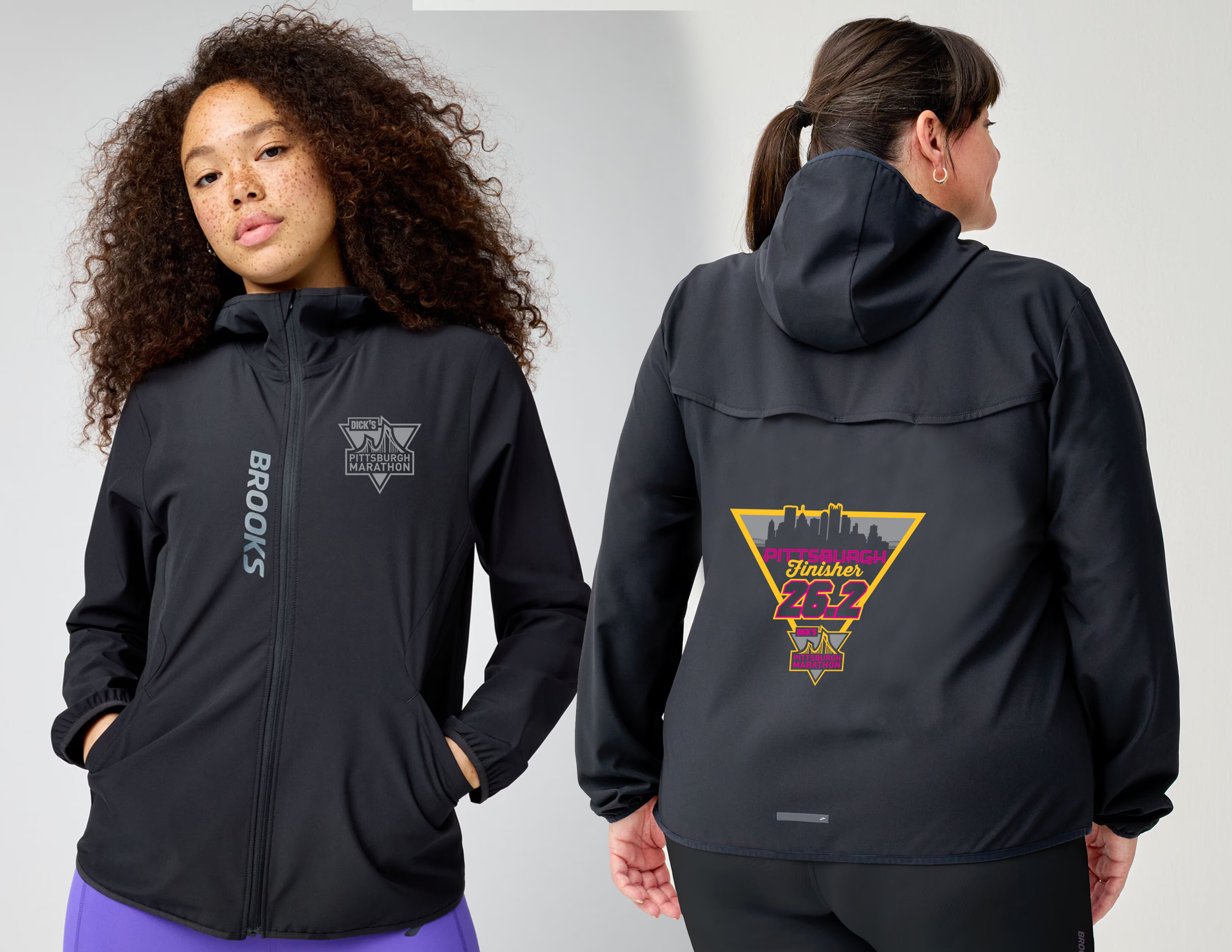 FINSIHER JACKET 26.2 WOMENS BLACK & PINK