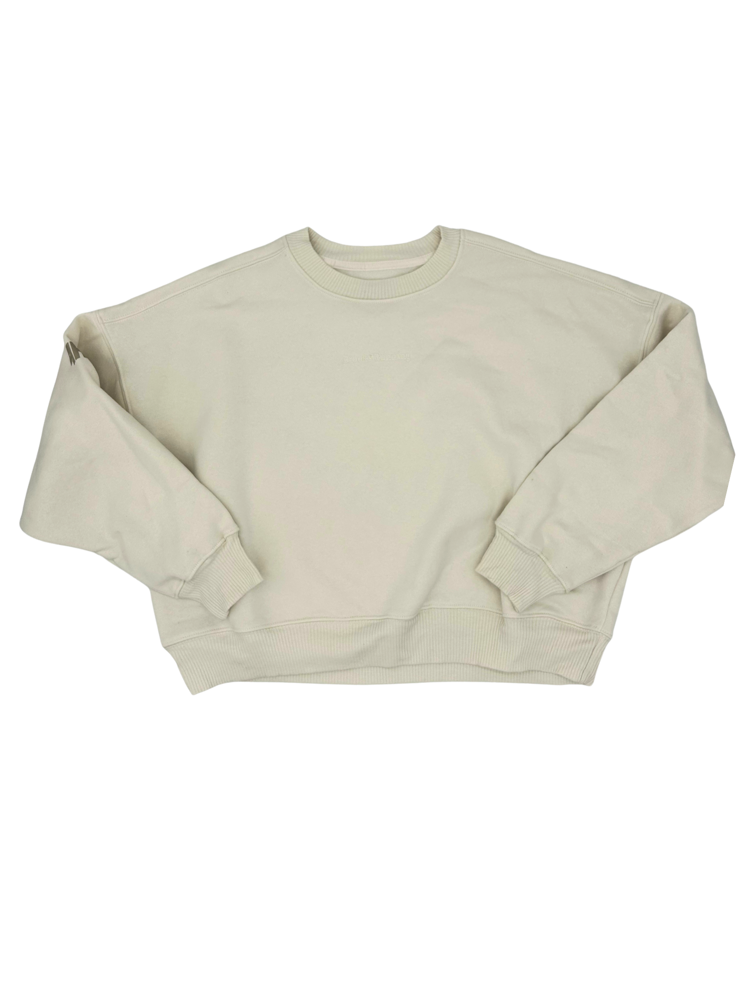 BROOKS CROPPED CREW IVORY