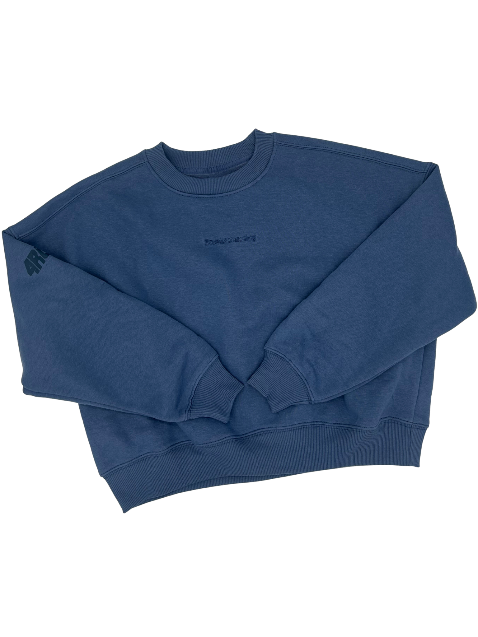 BROOKS CROPPED CREW STEEL BLUE