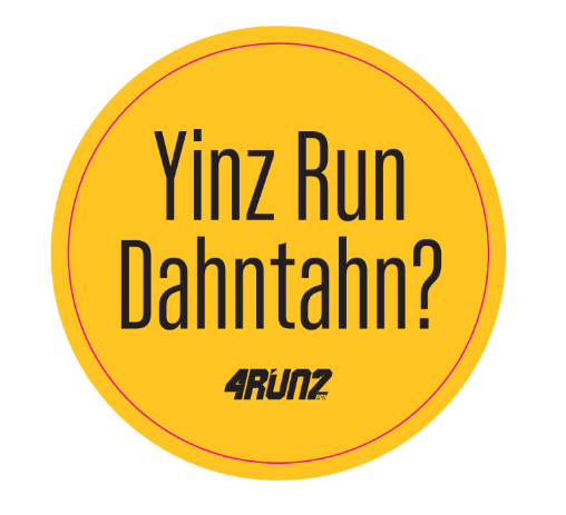YINZ RUN DAHNTAHN MAGNET