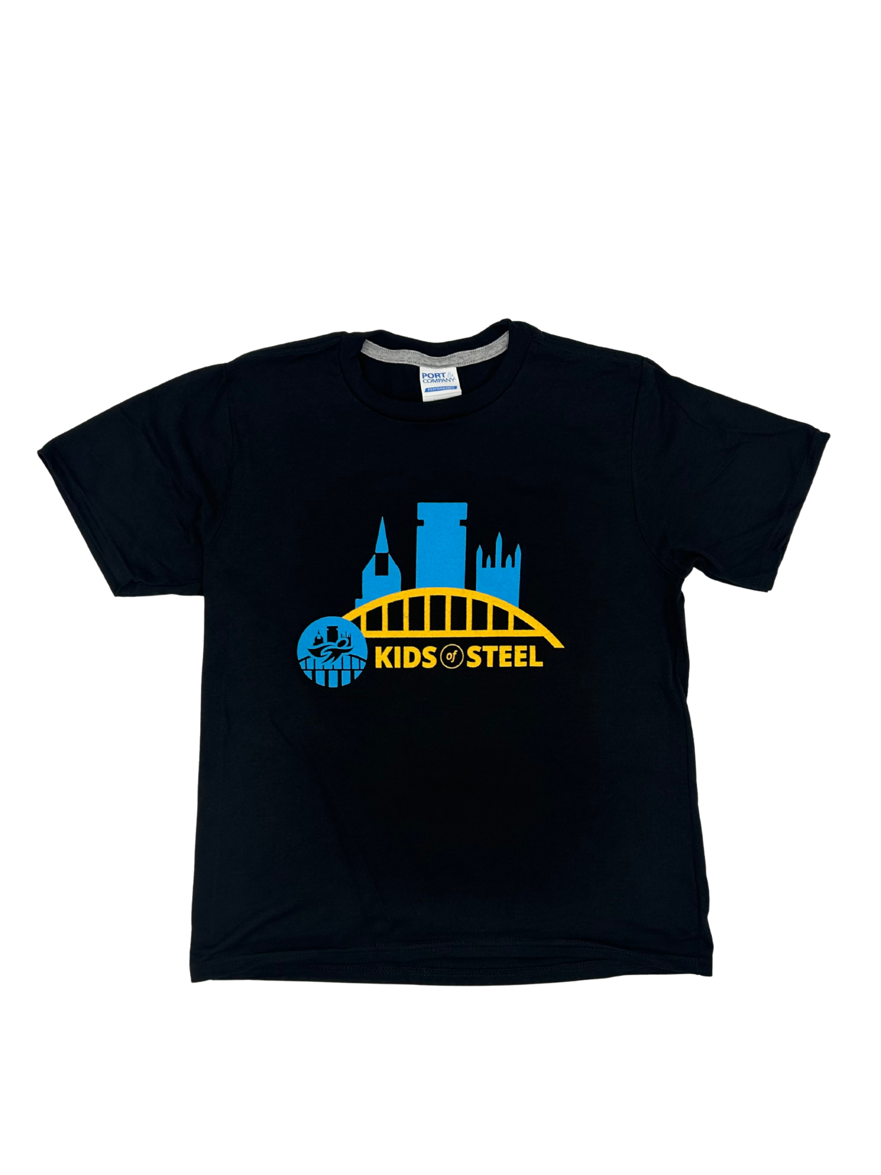 YOUTH AND ADULT KIDS OF STEEL SKYLINE TEE